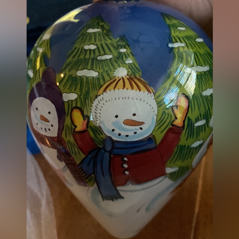 The Li Bien Snowman Ornament Keepsake One Of A Kind Approximately 4 1/4”  2004